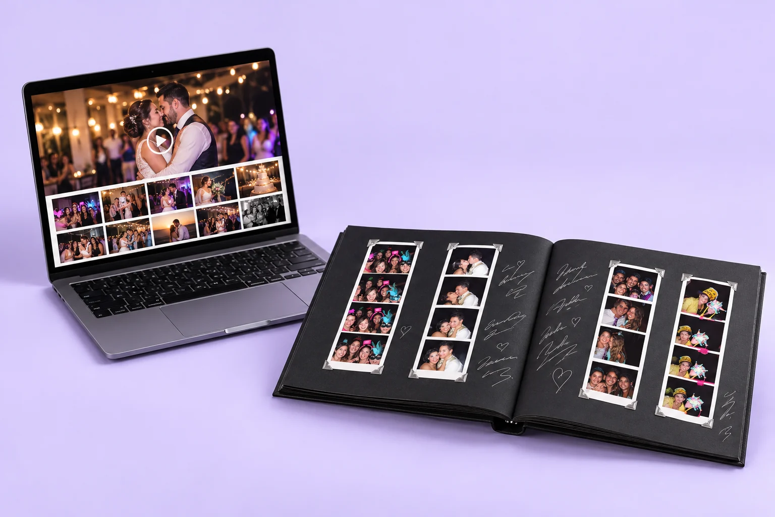 Libro digital y álbum de recuerdos de Instaphotos, imagen conceptual